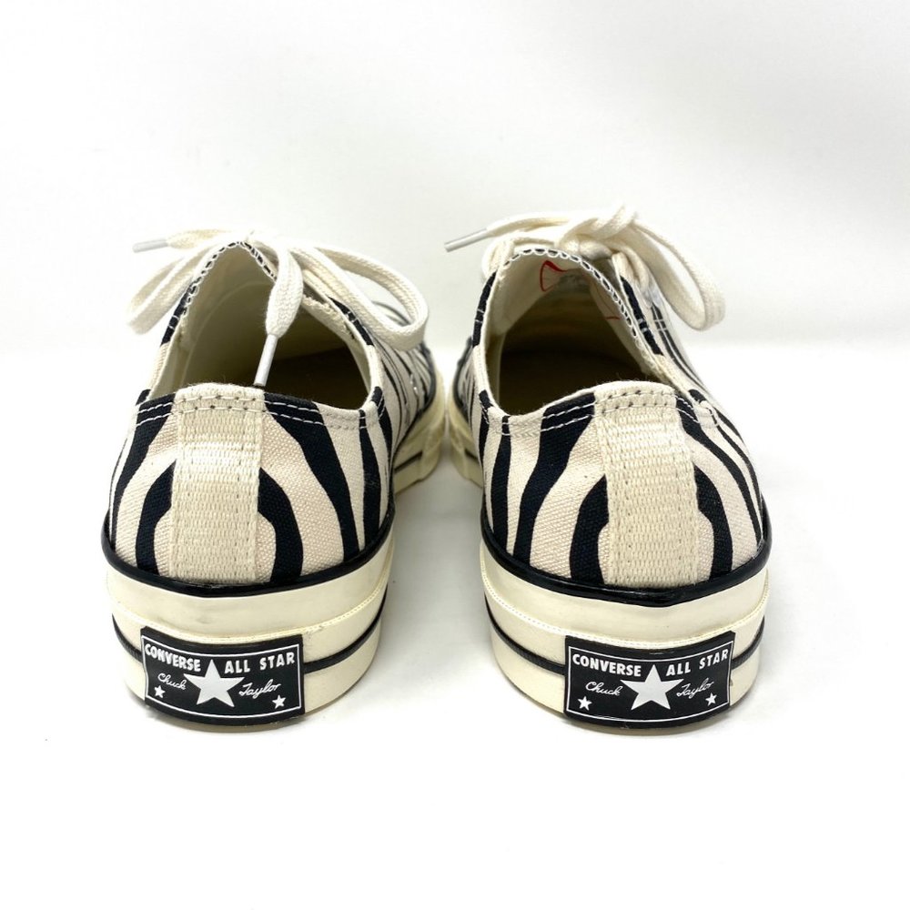 Converse Chuck 70 Low Black Zebra Stripes Black Beige Shoes Men's Size 167811C - Picture 6 of 8